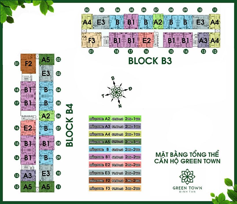 Mặt bằng tổng thể Block B3, B4