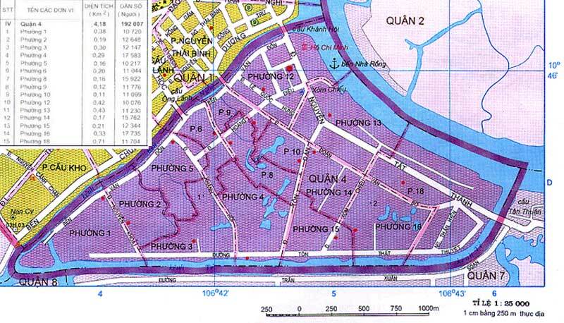 Bản đồ quy hoạch Quận 4 về giao thông