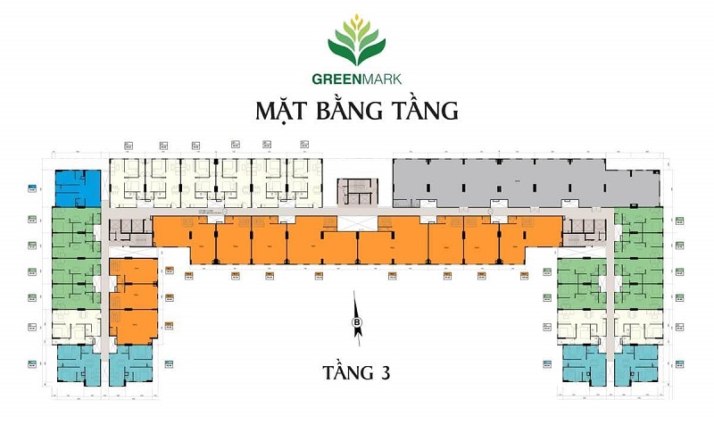 Mặt bằng của dự án Green Park
