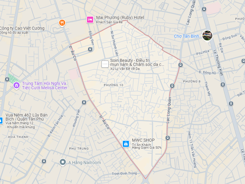 Bản đồ Quy Hoạch Phường 10, Quận Tân Bình TPHCM