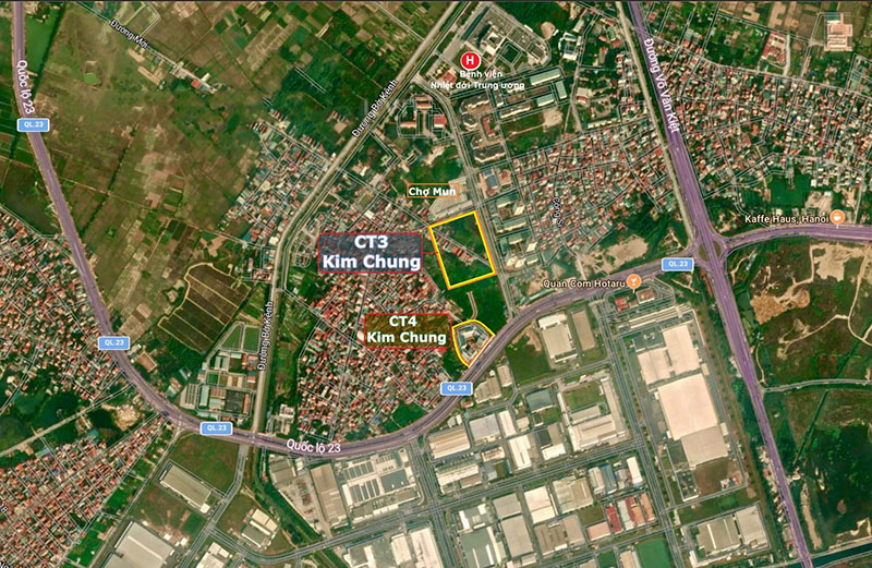 Vị trí nhà ở xã hội Kim Chung Đông Anh