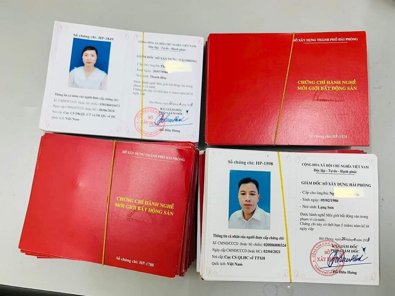 chứng chỉ hành nghề môi giới bất động sản 