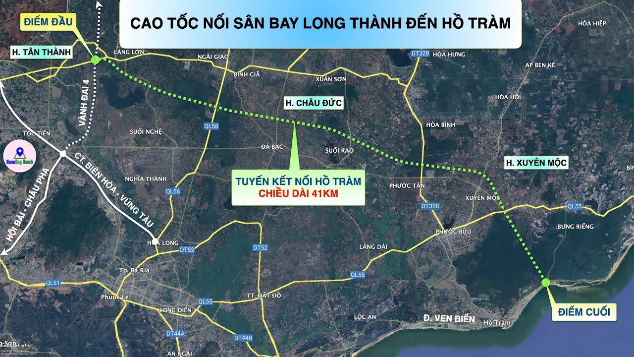 Công bố quy hoạch tuyến cao tốc Hồ Tràm - sân bay Long Thành 17.000 tỷ đồng