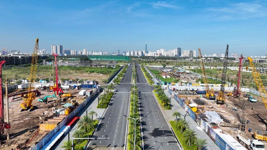 Tuyến đường Liên Phường cùng các tiện ích mới đang hoàn thiện