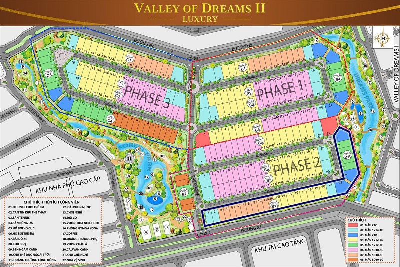 Mặt bằng Valley of Dreams II – Luxury Mỹ Phước