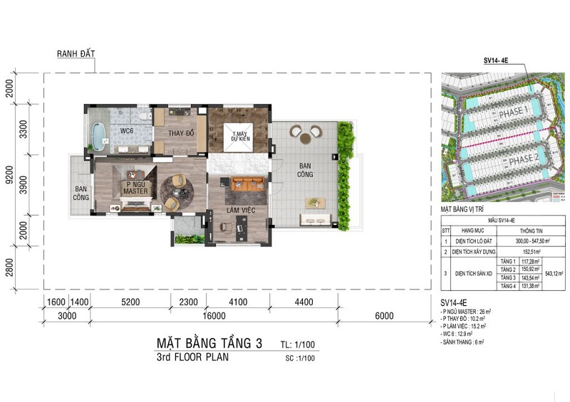 Mẫu biệt thự đơn lập SV14-4E