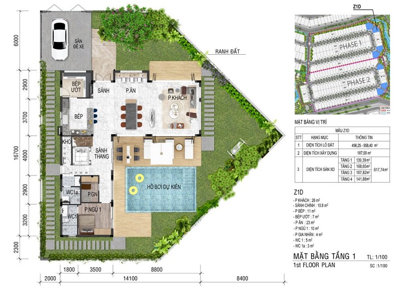 Mẫu biệt thự đơn lập Z1D