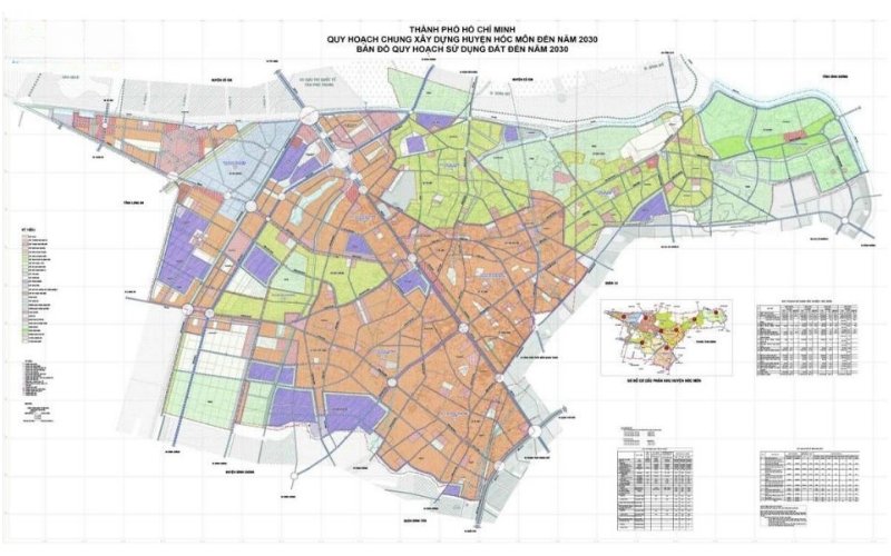 Bản đồ quy hoạch sử dụng đất huyện Hóc Môn đến năm 2030