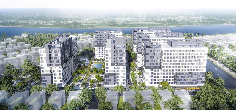 Phác thảo mô hình dự án Khu đô thị sinh thái Chánh Mỹ (giai đoạn 1)