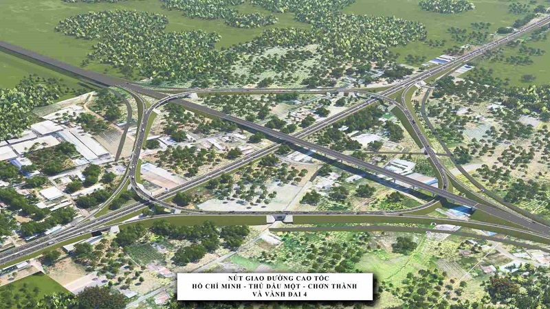 đường Vành đai 4 TPHCM đoạn đi qua qua tỉnh Bình Dương