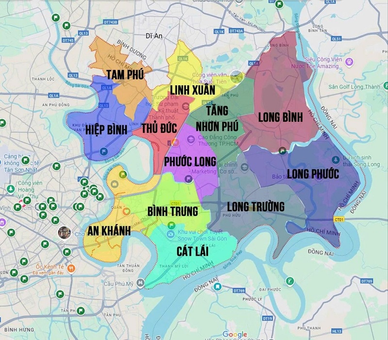 quy hoạch phường Tăng Nhơn Phú