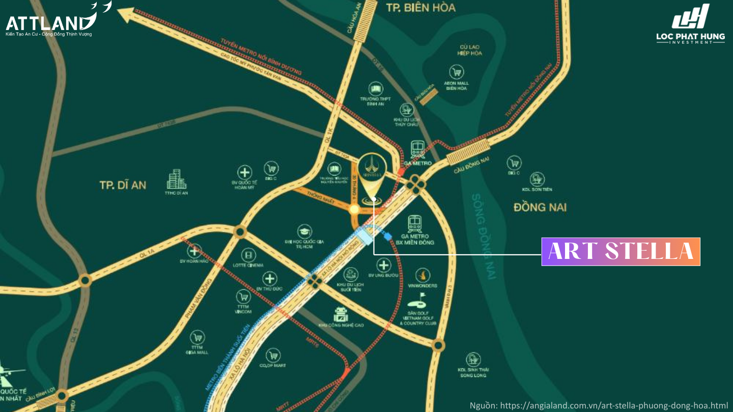 Phân Tích Chi Tiết Vị Trí Dự Án Art Stella Đông Hòa & Tiềm Năng Từ Giao Điểm Vàng