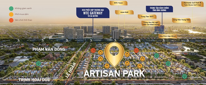 Tiện ích xung quanh dự án Artisan Park
