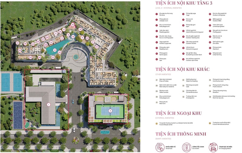 Mặt bẳng tiện ích dự án Setia Edenia