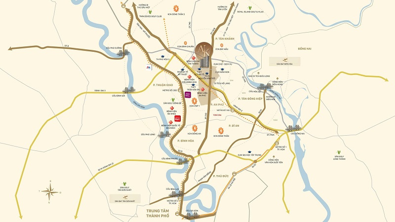 Vị trí dự án A&K Tower