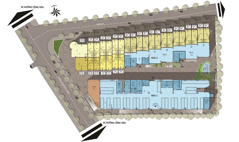 Mặt bằng tầng trệt