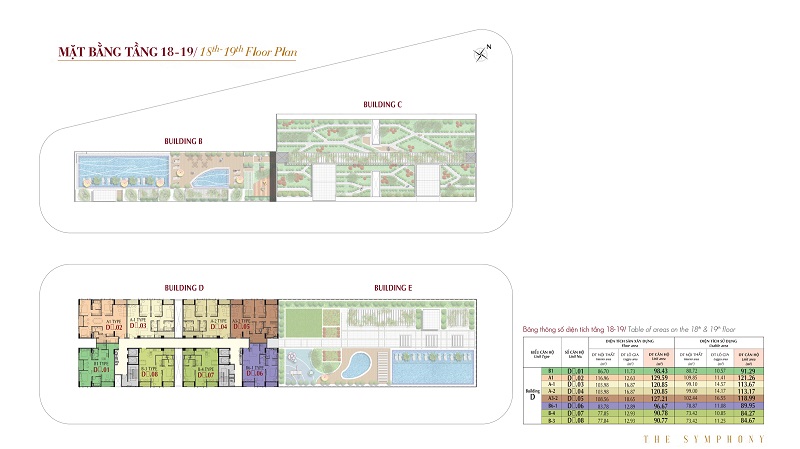 Mặt bằng tầng 18-19
