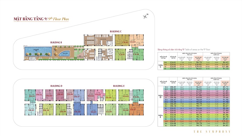 Mặt bằng tầng 9