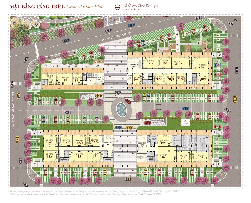 Mặt bằng tầng trệt