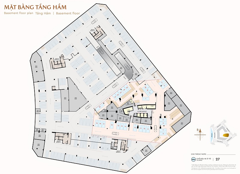 Mặt bằng tầng hầm