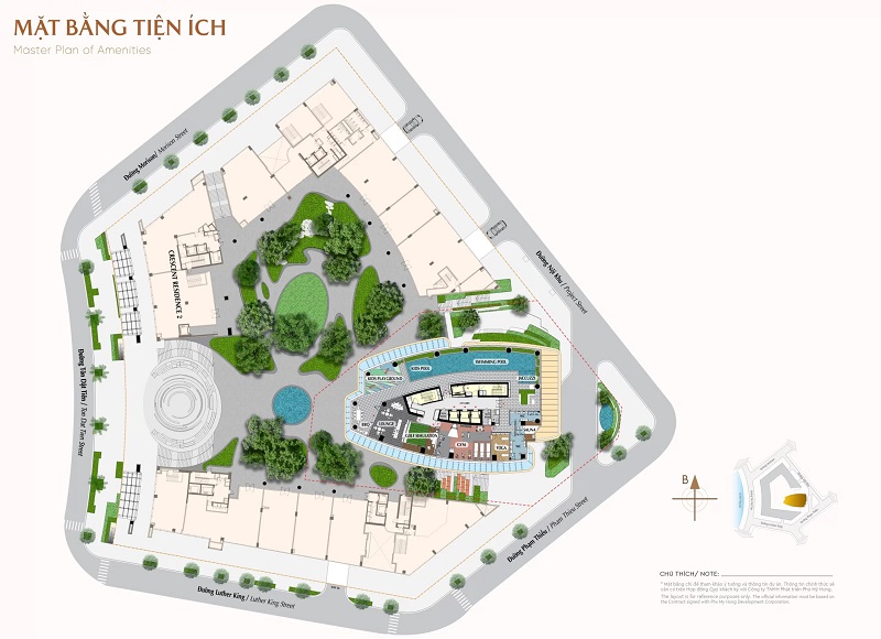 Mặt bằng tiện ích khu căn hộ The Regency