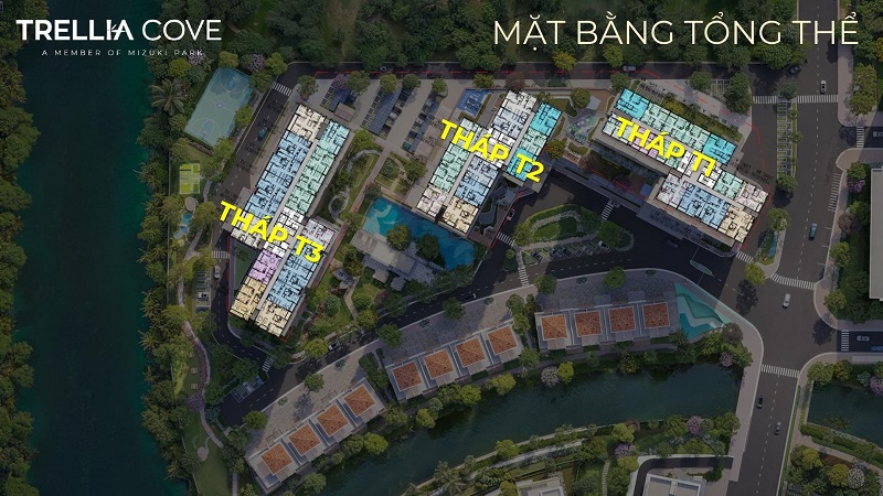 Mặt bằng tổng thể 3 tòa tháp 