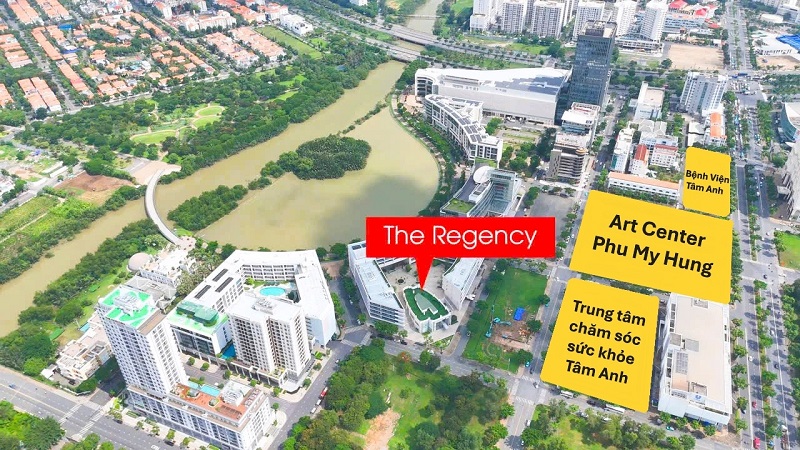 Vị trí khu căn hộ The Regency tại KĐT Phú Mỹ Hưng