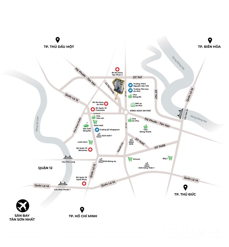 Vị trí Tecco Felice Homes Thuận An