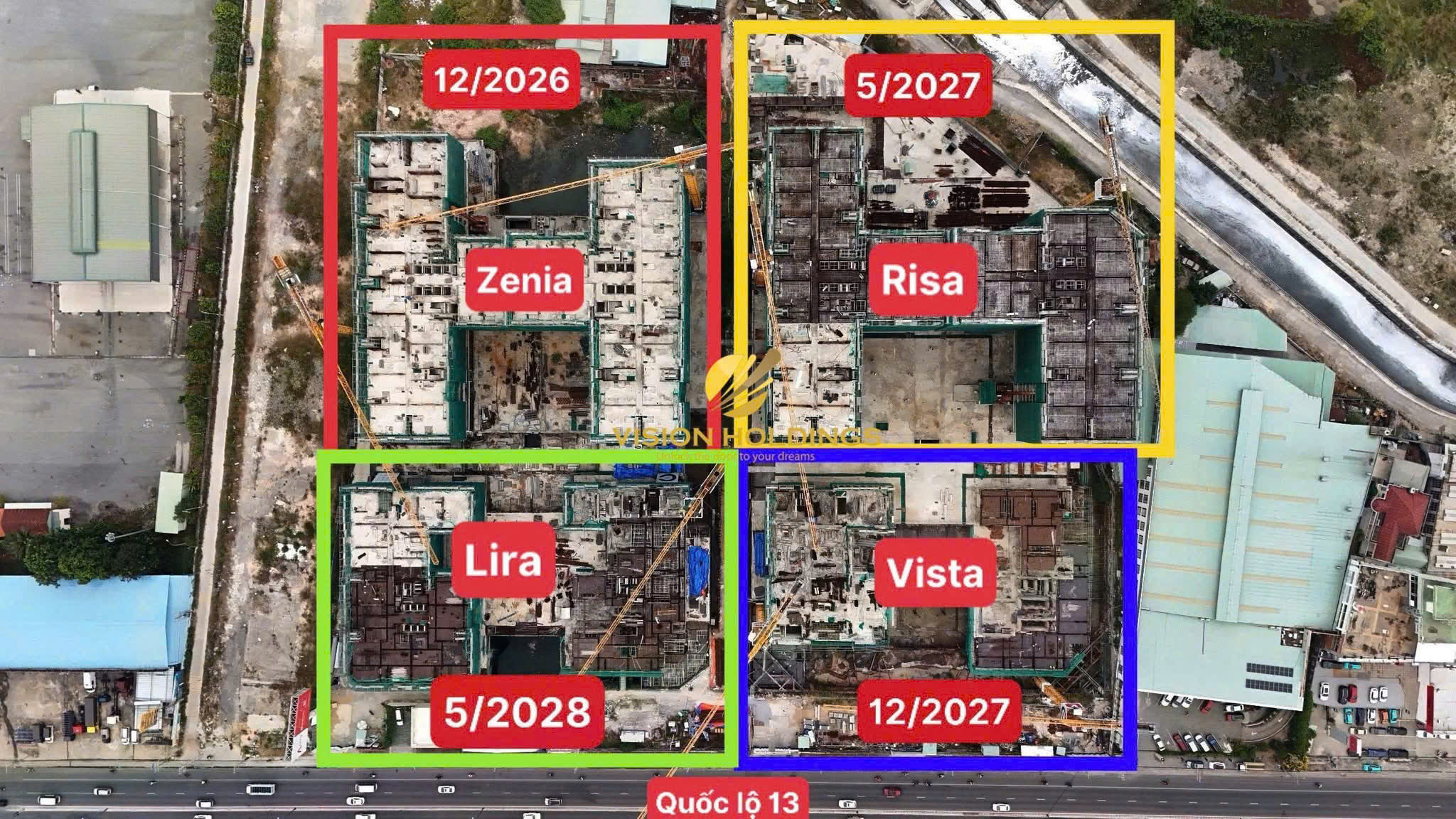 Dự kiến tiến độ xây dựng La Pura Bình Dương