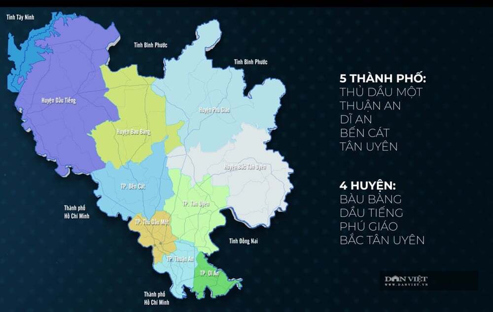 Sau sáp nhập, Bình Dương còn 36 xã, phường