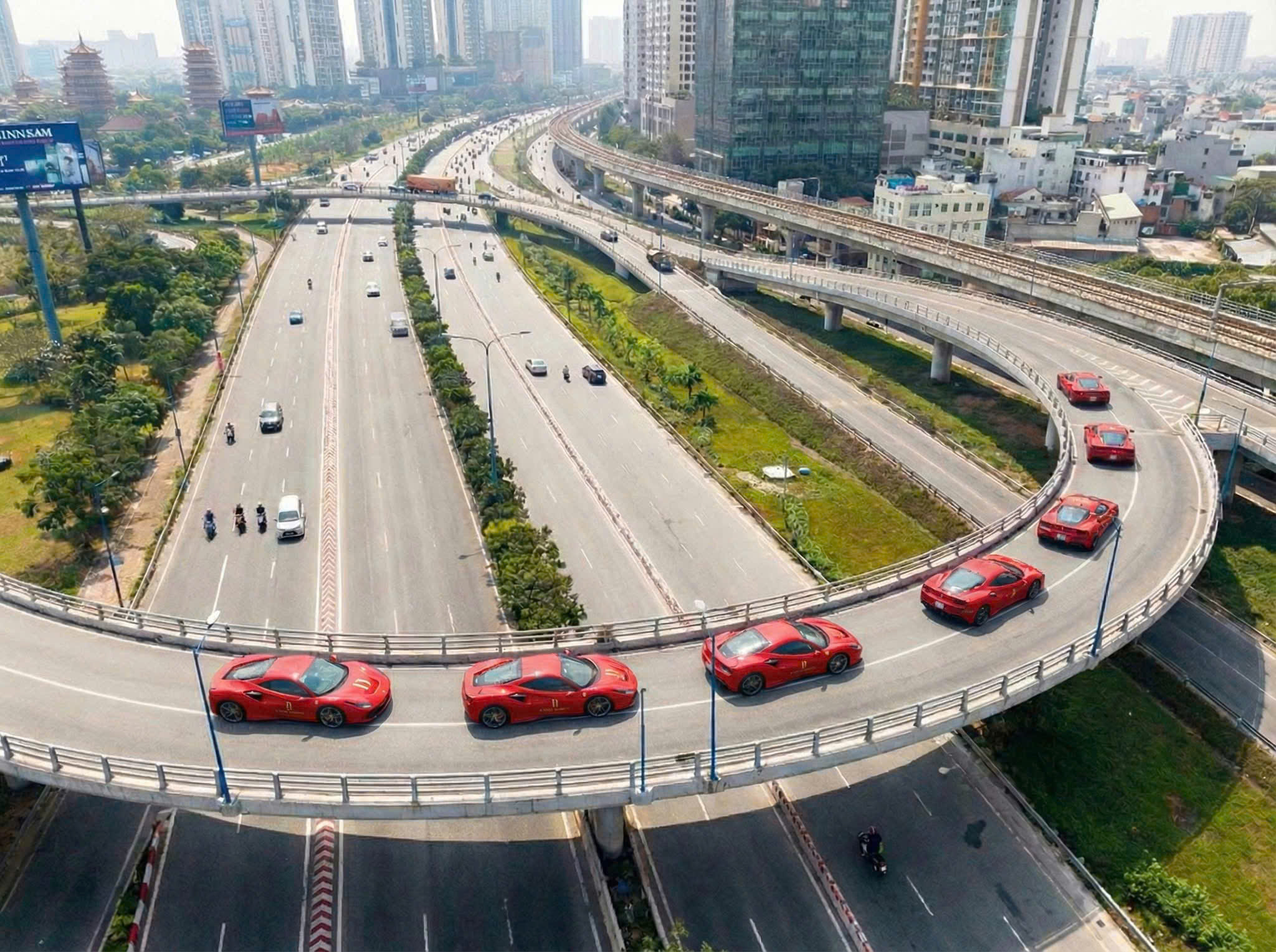 May be an image of road and skyscraper