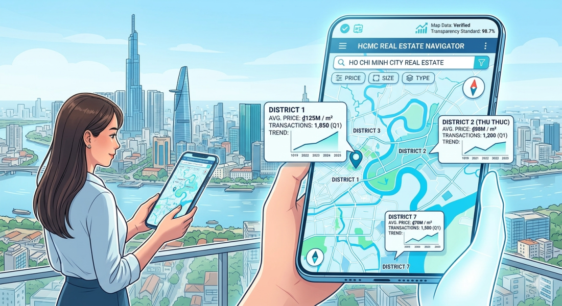 TP.HCM sắp có bản đồ tra cứu bất động sản? Dữ liệu giá nhà thật sẽ như thế nào