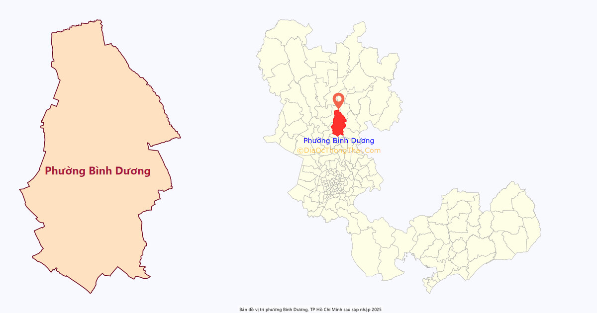 Bản đồ phường Bình Dương mới, TP Hồ Chí Minh sau sáp nhập 