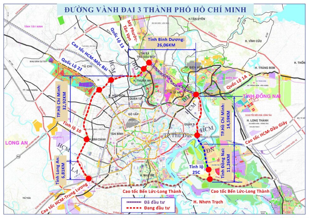 Vành đai 3 TP.HCM đạt 76% tiến độ: Khu vực nào sẽ hưởng lợi lớn khi tuyến đường cán đích cuối 2026?