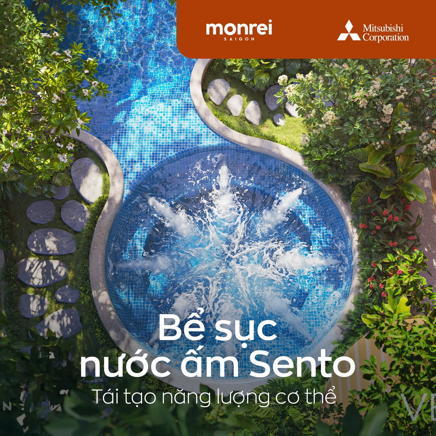 May be an image of text that says 'monrei SAIGON SA Mitsubishi Corporation Bể suc nước ấm Sento Táitonăngluợng.cothê Tái tạo năng lượng Co thể'
