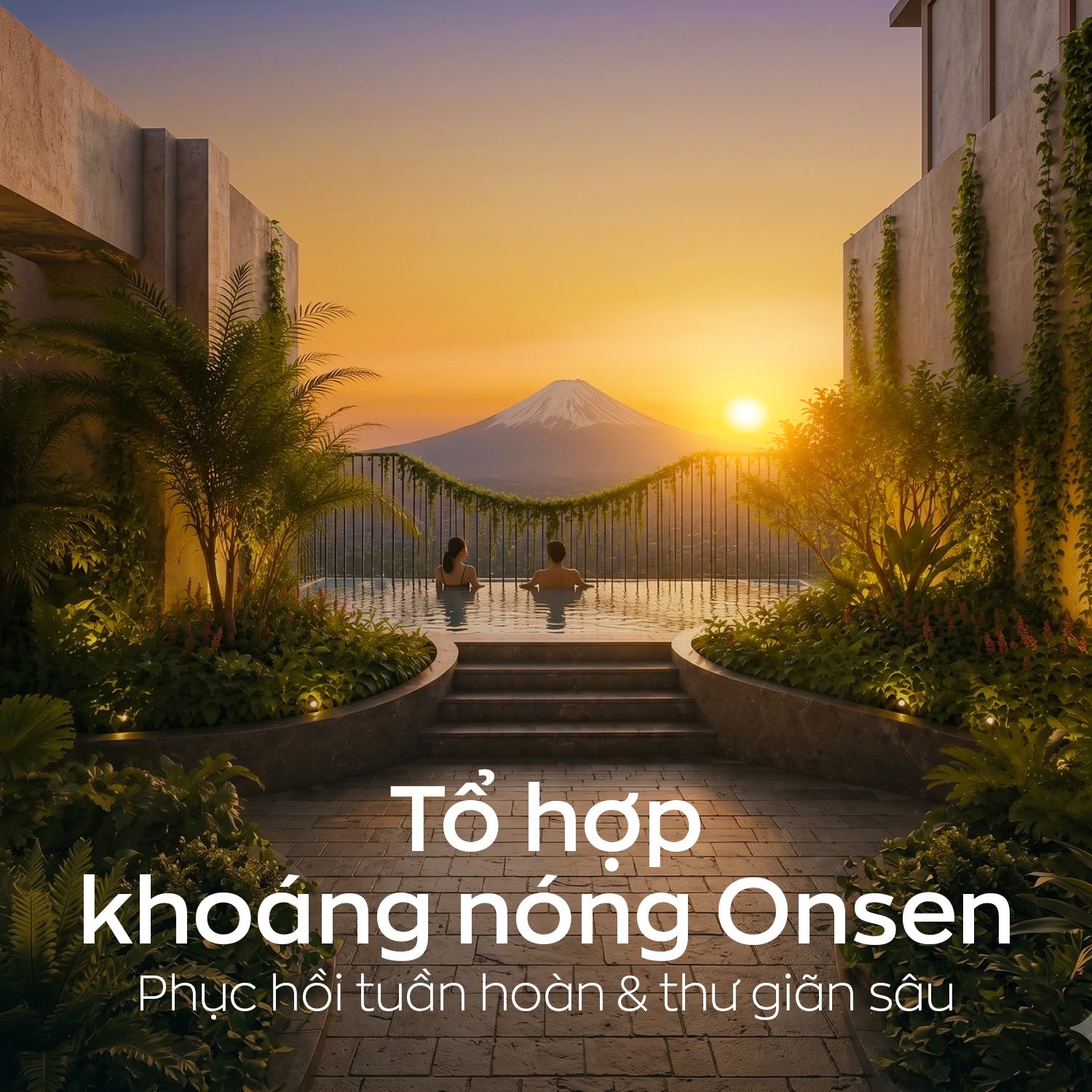 May be an image of text that says 'Tổ hợp khoáng nóng Onsén Phục hồi tuần hoàn & thư giãn sâu'